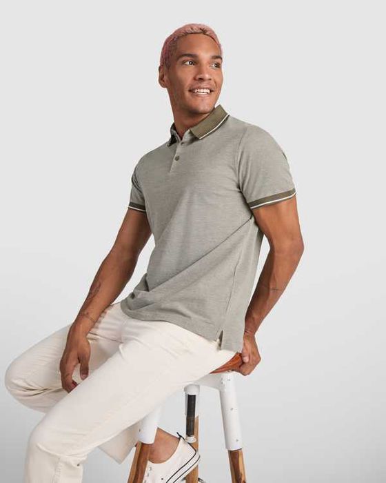 Tricou Polo ZDS in culori melanj, din bumbac, pentru barbati