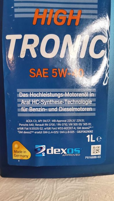 Ulei motor Aral High Tronic 5W40 - 1 Litru