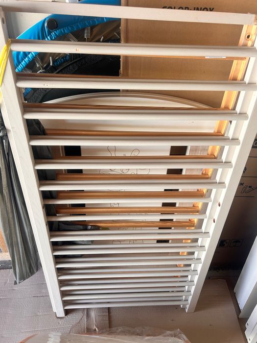 Pătuț bebe cu saltea inclusă și apărători