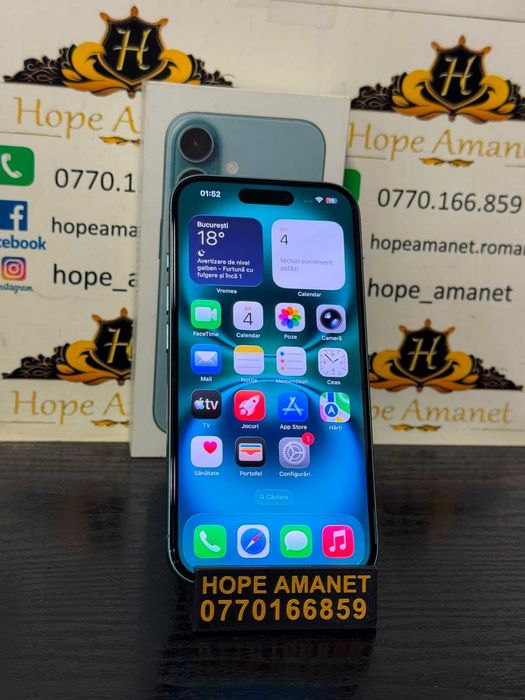 Hope Amanet P10/iPhone 16 128GB Teal BT 100% CIC 41