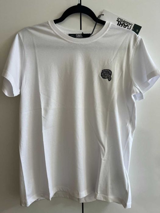 Нова дамска тениска KARL LAGERFELD - IKONIK 2.0, бяла