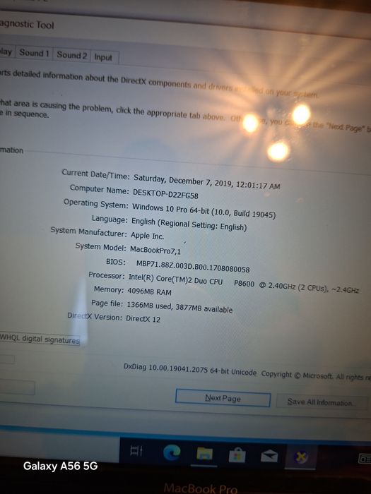 Vand  laptop macbook pro
