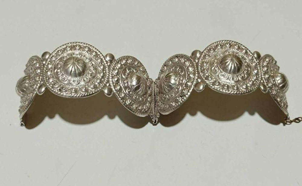 Bratara veche placata cu argint , tip catusa, Germania, copii