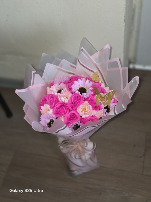 Buchet trandafiri din săpun