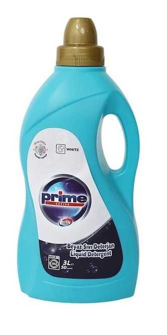 Detergent lichid, PRIME pentru haine albe sau colorate, 3L, 50 spalari