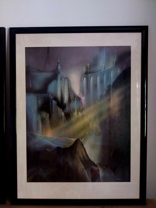 DOUĂ Vintage postere  (1998) - maestrul MAREK DZIEWULSKI - "SHADOWLANDS"