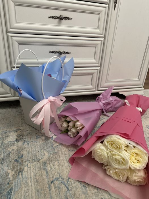 Букет цветы 3 шт