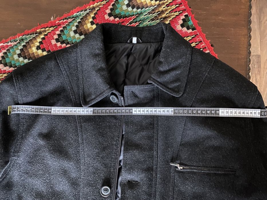 Palton barbatesc nou Moda Aliss, marime 58, negru, 80% lana