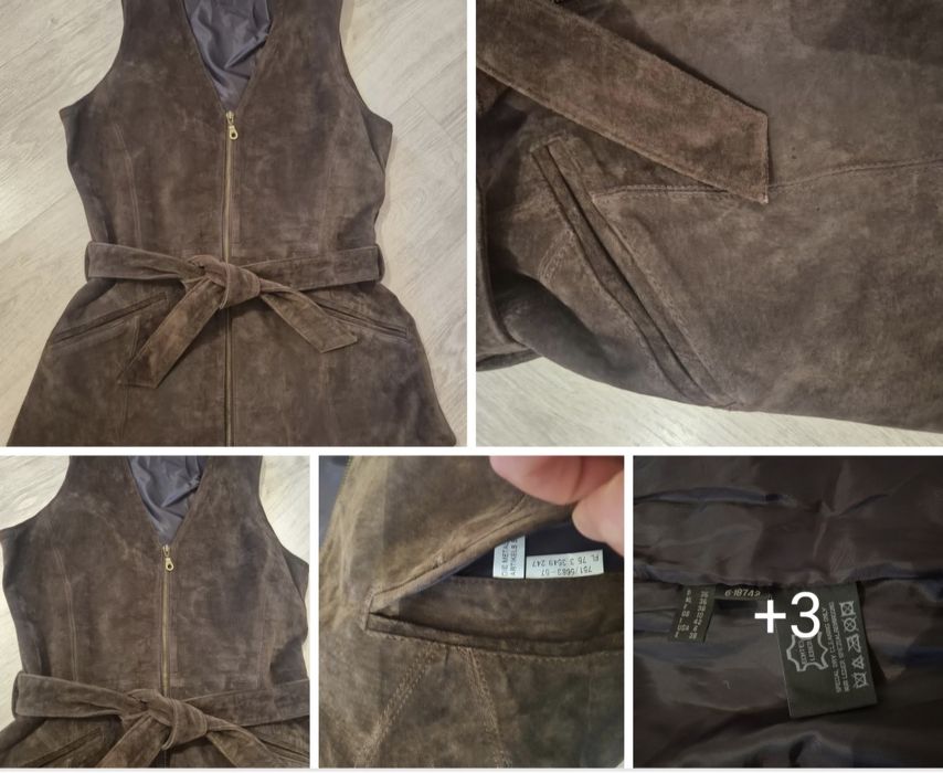 Vestă FRONT, 100% piele,S