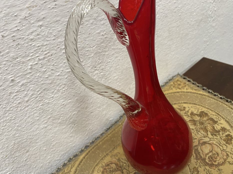 Стара италианска ваза от разтопено стъкло