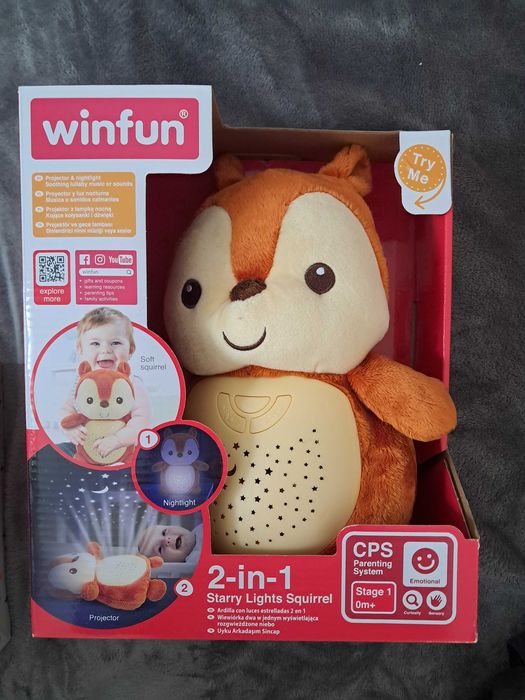 Плюшена играчка с прожектор WinFun - Катеричка