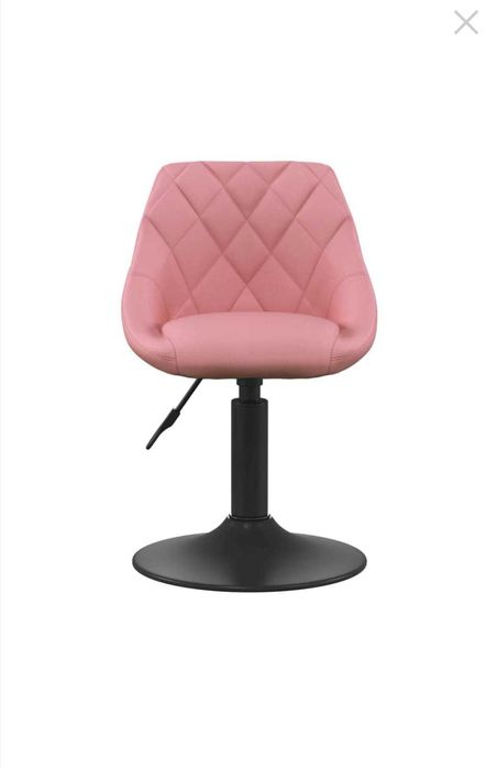 Елегантен бар стол от розово кадифе