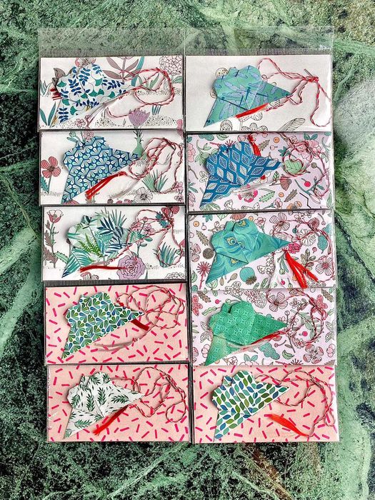 Martisor handmade semn de carte inima origami