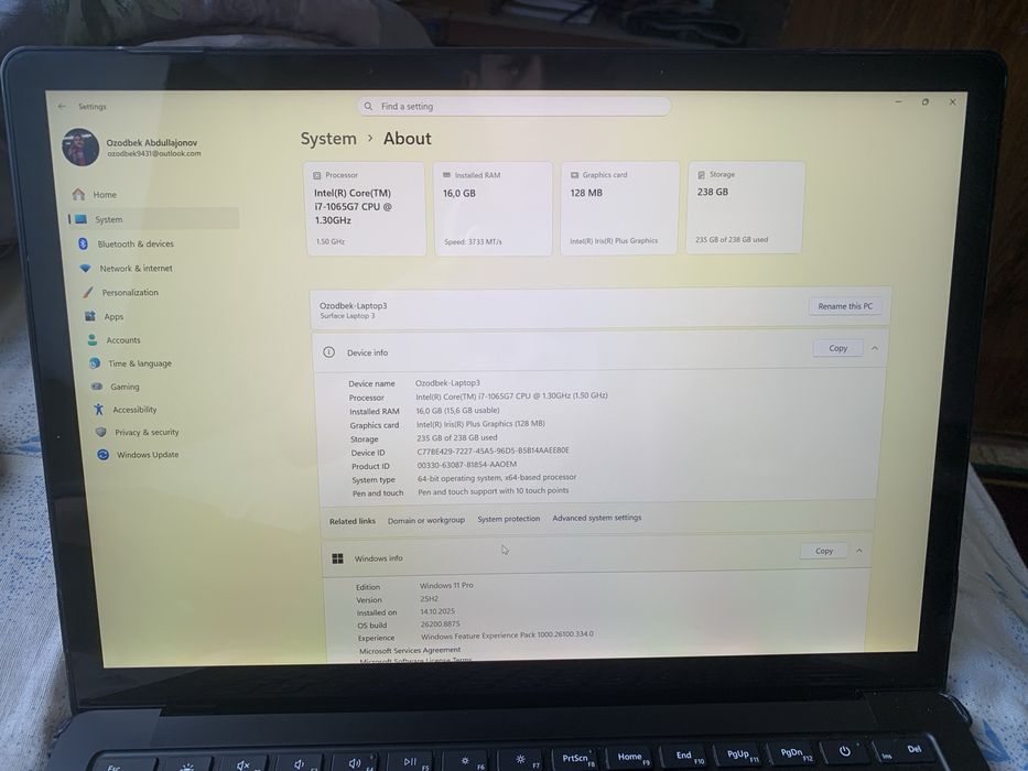 Microsoft surface 3 sotiladi