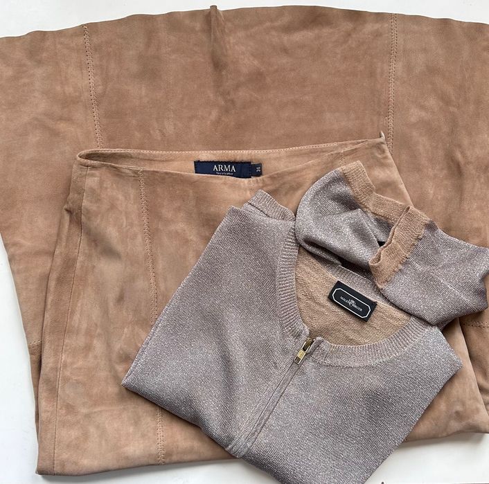 ARMA страхотна бутикова кожена дамска пола