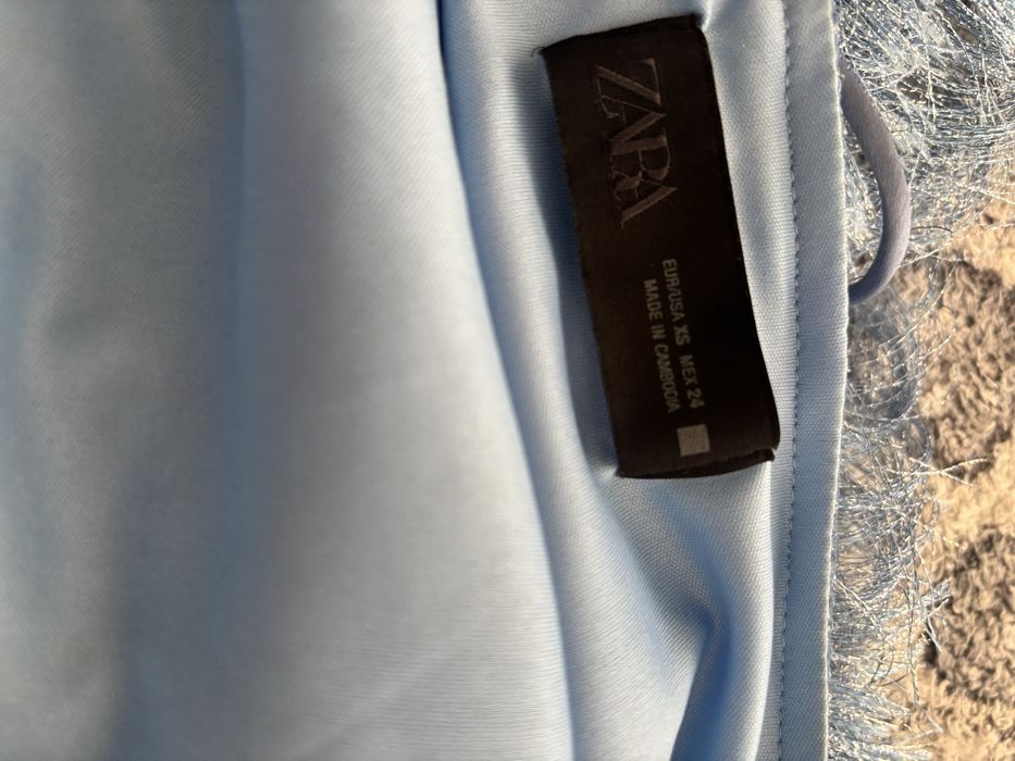 Синя рокля ресни Zara XS