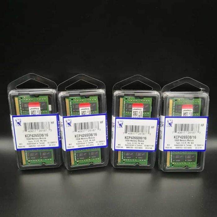 Kit 32GB DDR4 2666MHz Memorie Laptop Kingston 2x16GB KCP426SD8/16 nou