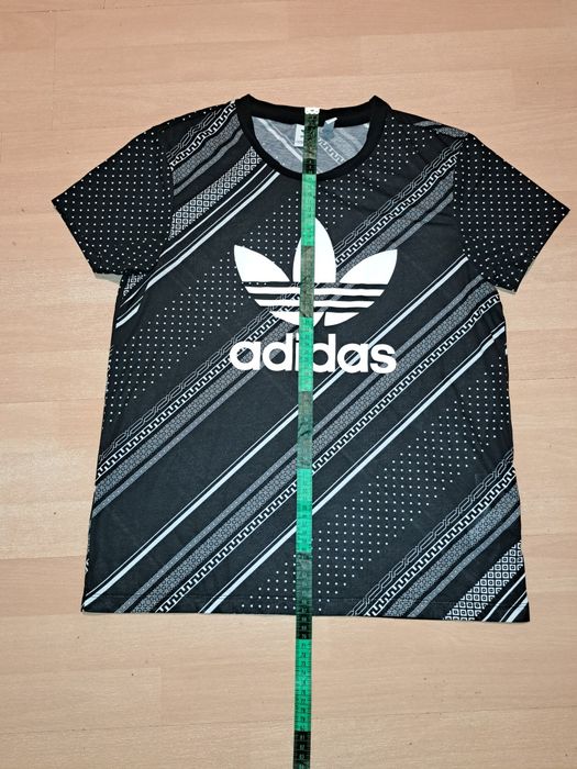 Tricou Adidas Originals Damă / Mărimea 36 (S) - Pattern Geometric Alb/Negru