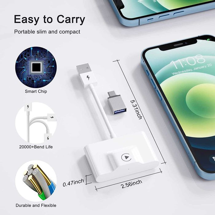 iPhone Wireless CarPlay/Android auto Adapter, Wireless Carplay