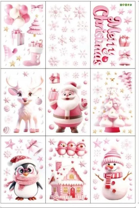 Новогодние наклейки на окна