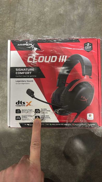 Наушники-гарнитура игровые HyperX 727A9AA Cloud III красный