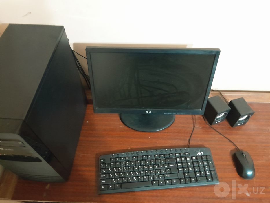 Kompyuter toʻliq setap, i3-2130, 6GB RAM, monitor bilan