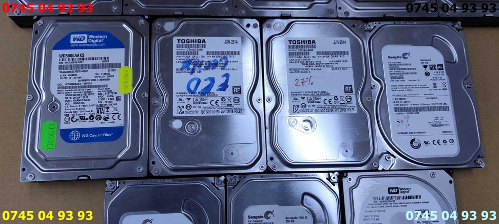 hdd hard disc 250Gb sata desktop DEFECTE pret pe bucata