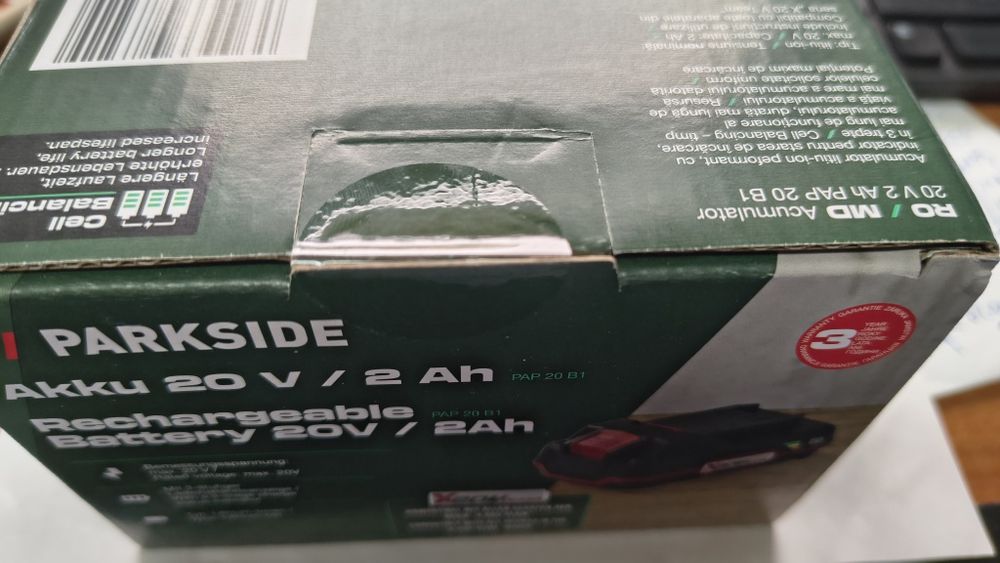 Incarcator dublu simplu Parkside 20v nou 4,5A acumulator 20V