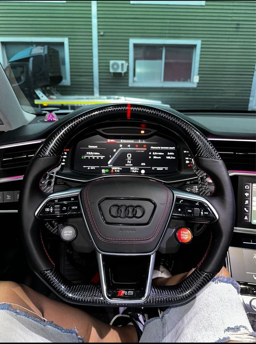 Volan Audi Carbon Custom - LED - Drive Select - Incalzire