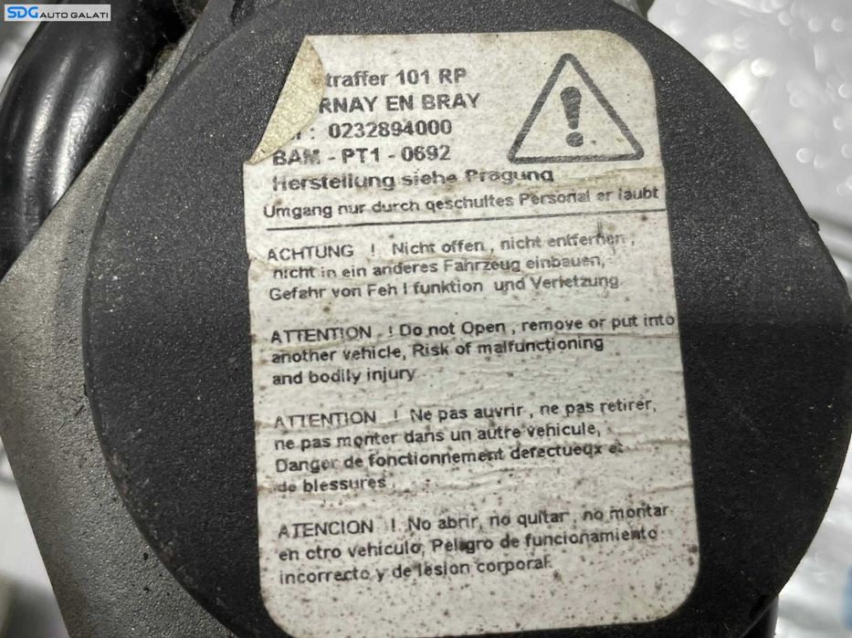 Centura Siguranta cu Capsa Pirotehnica Dreapta Fata Nissan Qashqai J10 2007 - 2013 Cod 56021266A 606137400F [L4359]