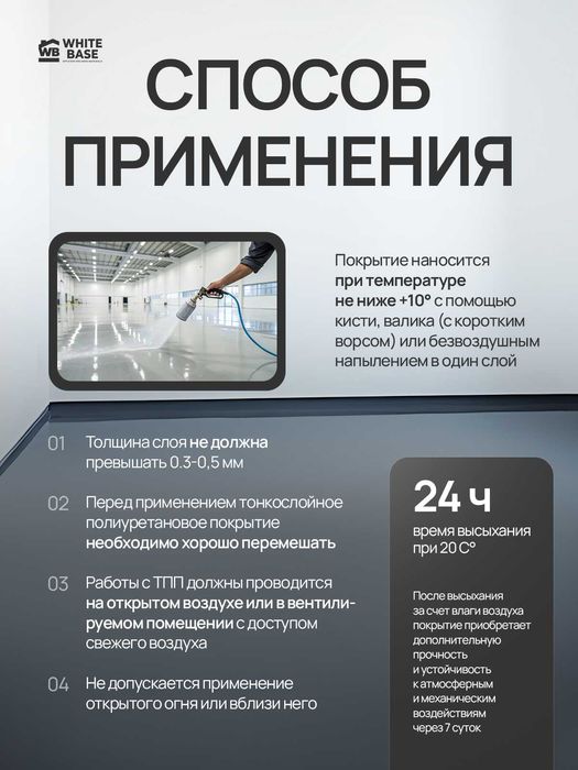 Тонкослойное полиуретановое покрытие (ТПП) + Грунт полиуретановый