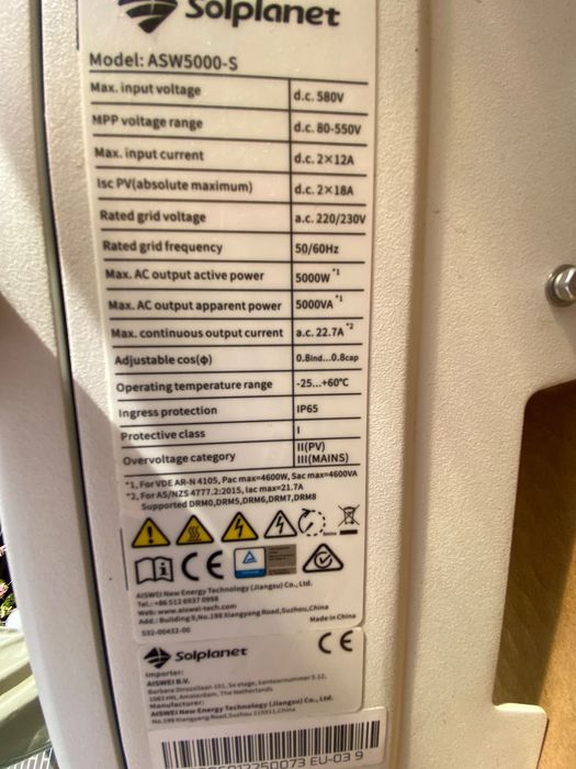 Inverter ASW5000-S si smart reader