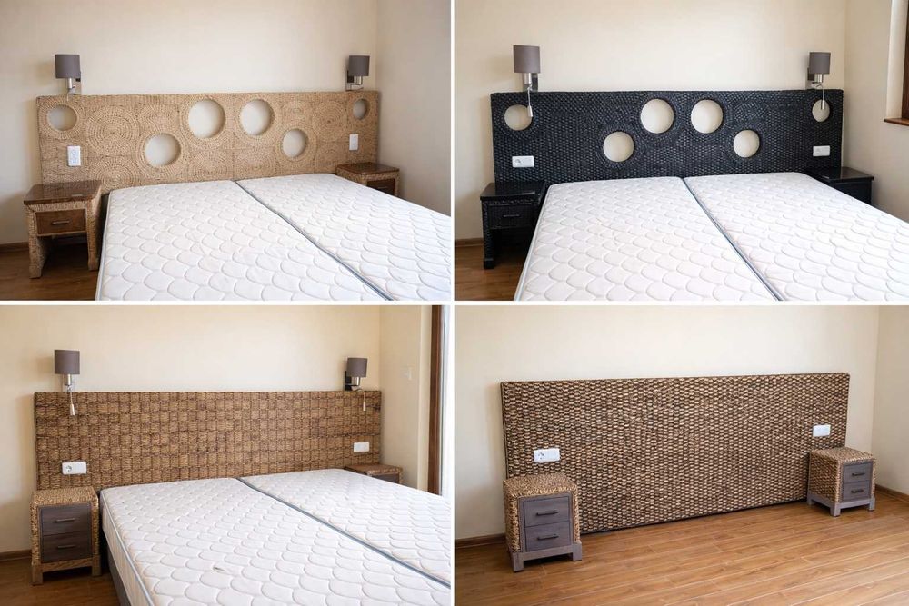 4 модела спални рамки от естествен ратан