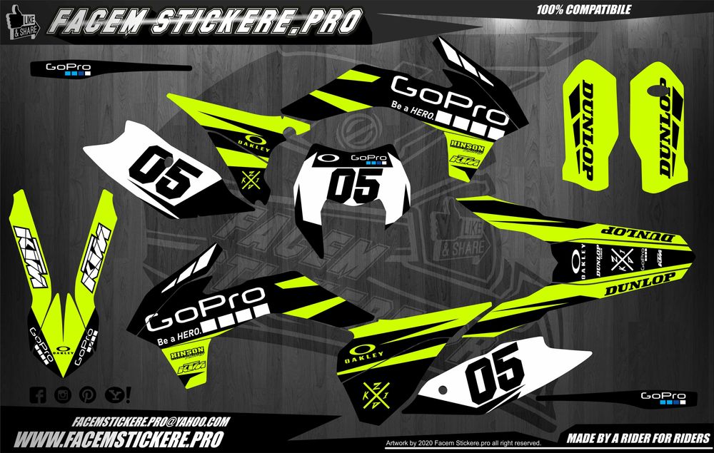 Stickere Grafice Enduro Cross atv ktm husqvarna honda Yamaha copii