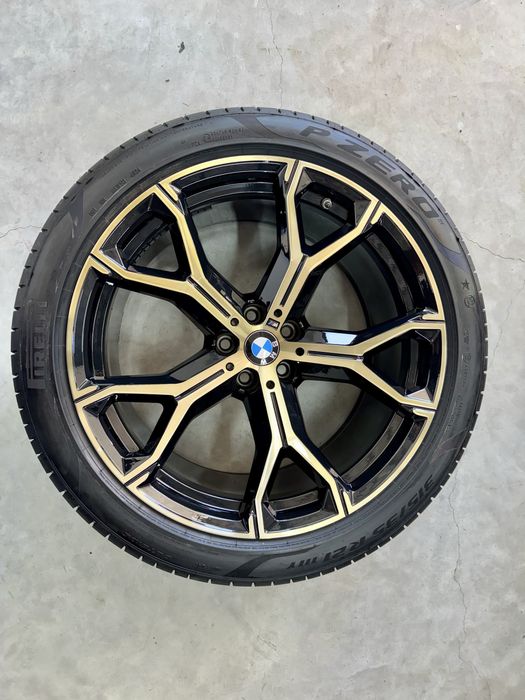 Jante Bmw X5 X6 R21 G05 G06 M741 Originale Gold Pirelli de vara 2024