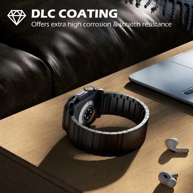 Curea Apple Watch Ultra Din Titan, DLC Coating