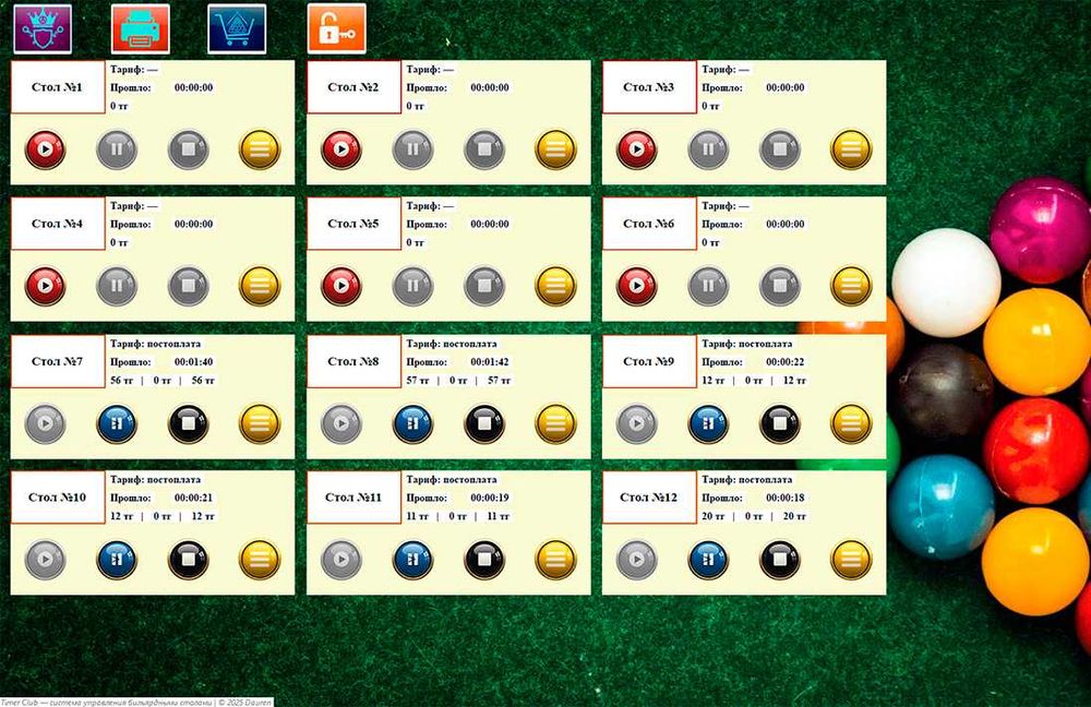 Таймер для бильярдного стола. Bilyard klubi uchun taymer tizimi.