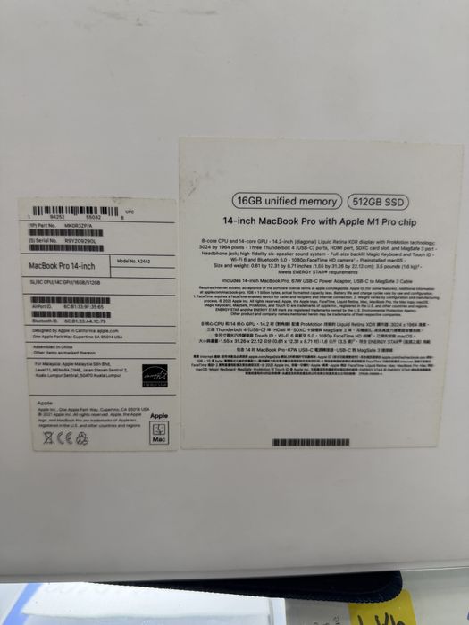 Macbook Pro 14 M1 pro 16 512GB 87%