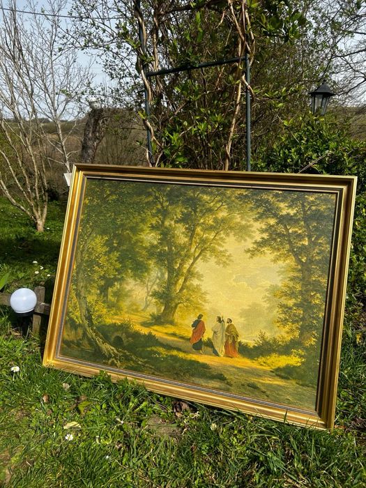 Tablou  print pe carton cu scena