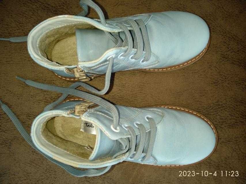 Детски Кларк/Боти №31, естествена кожа,цип отстрани,отлично състояние