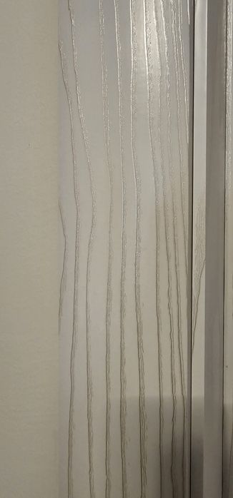 Vând 5 uși de interior MDF – frasin alb texturat, cu sticlă mată - set