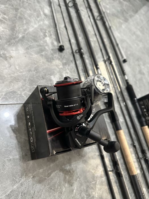 SET 2 Lansete Feeder Robinhan Dexter 3.90 XH 180g + 2 Mulinete Robinhan River Monster 5000LA