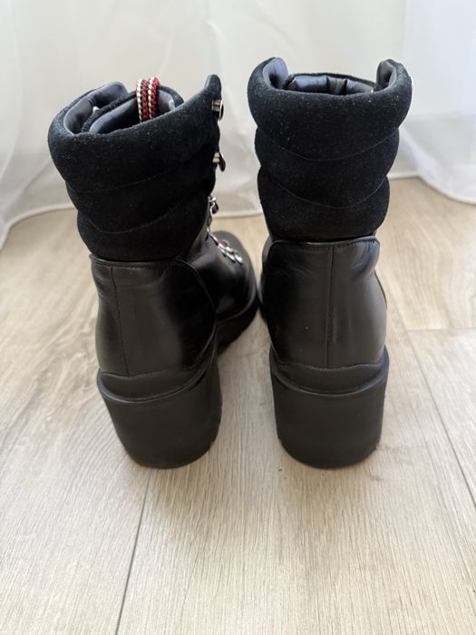 Зимни кожени боти Nine West с дебел ток