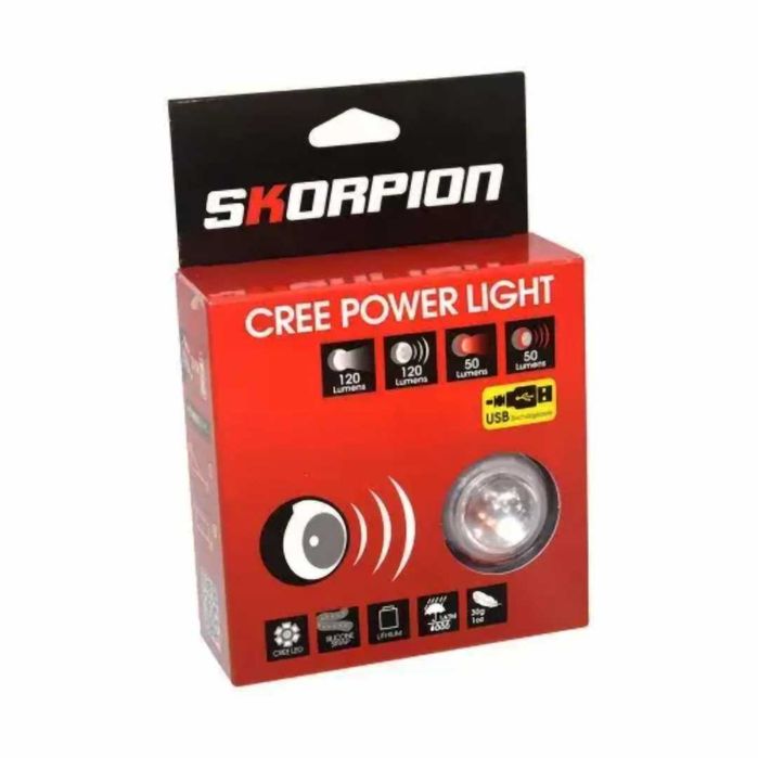 Предна USB светлина за велосипед Skorpion AFL-321 – двуцветна