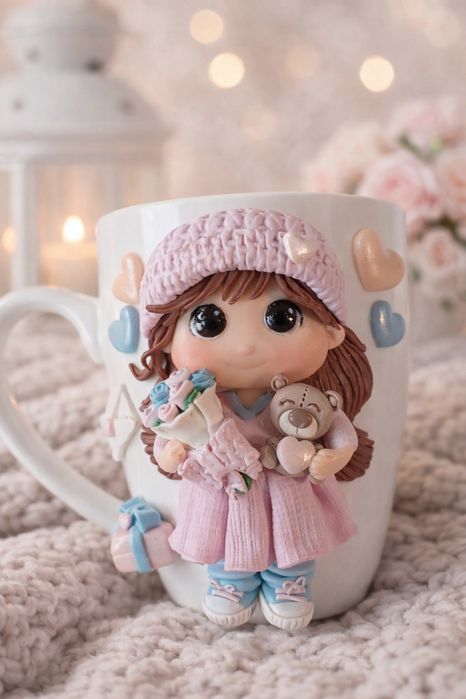 Луксозна чаша с ръчно моделирана фигурка