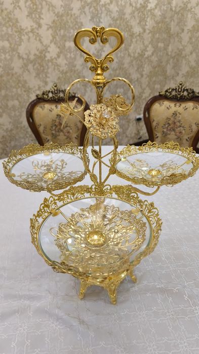 Стол учун чиройли 4 талик 2 этажка чинни