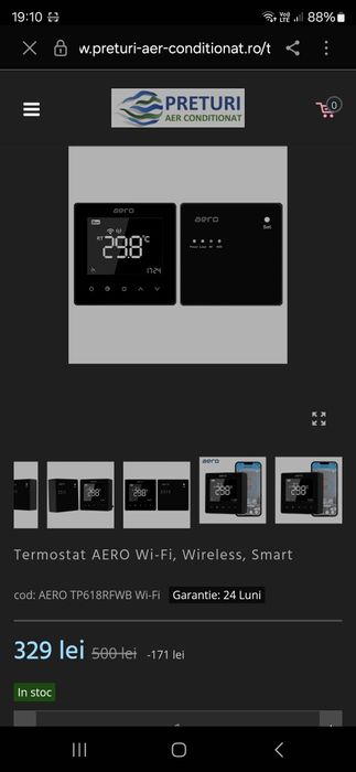 Termostat Aero WI-FI,wireless,smart