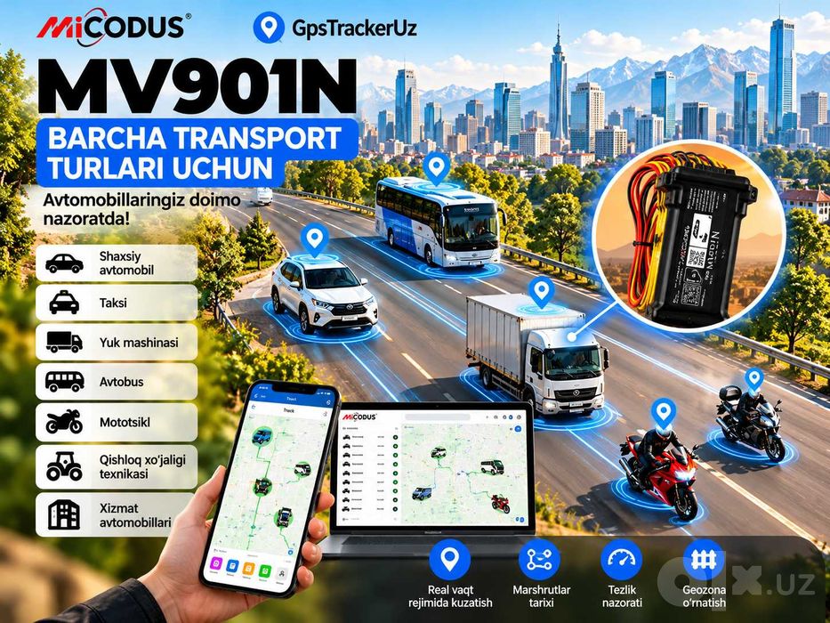 GPS трекер  MiCODUS MV901N GPS trekerini taklif etadi!