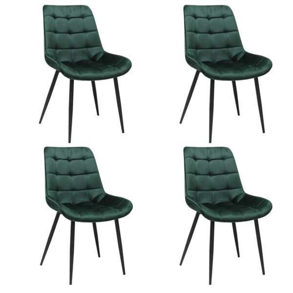 Set 4 scaune Onix,culoare verde inchis