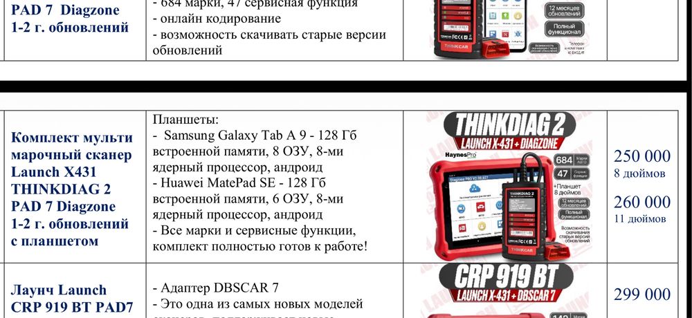 Диагностический сканер